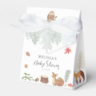 Woodland Animals Herfst Waterverf Baby shower Bedankdoosjes