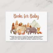 Woodland Animals Herfstboeken voor Baby shower Informatiekaartje (Voorkant)
