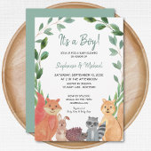 Woodland Animals Het is een Baby shower voor padvi Kaart