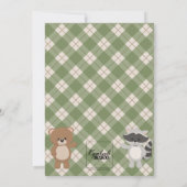 Woodland Animals Het is een jongen! Green Play Kaart (Achterkant)