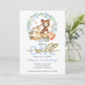 Woodland Animals, hij is een Wilde 1 Eerste Dag. Kaart (Staand voorkant)