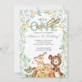 Woodland Animals, hij is een Wilde 1 Eerste Dag. Kaart (Voorkant)