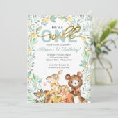 Woodland Animals, hij is een Wilde 1 Eerste Dag. Kaart (Staand voorkant)