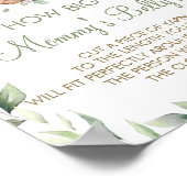 Woodland Animals Hoe groot is mama's Belly Game Poster (Hoek)