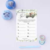 Woodland Animals Hoe oud was ze Baby shower Kaart (Enkel)