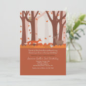 Woodland Animals Invitation Kaart (Staand voorkant)