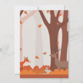 Woodland Animals Invitation Kaart (Achterkant)