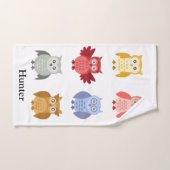 Woodland Animals Jouw naam Modern Bad Handdoek (Handdoek)
