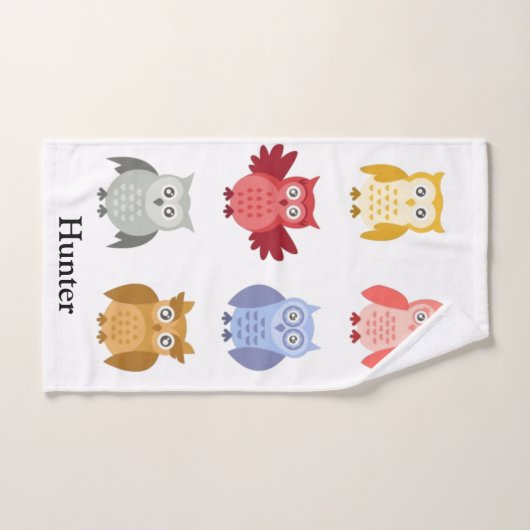 Woodland Animals Jouw naam Modern Bad Handdoek (Handdoek)