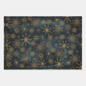 Woodland Animals Kerst Blauwgroen Inpakpapier Vel (Voorkant)