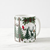 Woodland Animals Kerst Classic Mok – Rustiek (Voorkant rechts)