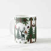 Woodland Animals Kerst Classic Mok – Rustiek (Voorkant links)