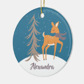 Woodland Animals kerst deer keramisch sierlijk Keramisch Ornament (Links)