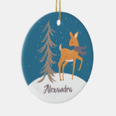 Woodland Animals kerst deer keramisch sierlijk Ornament (Rechts)