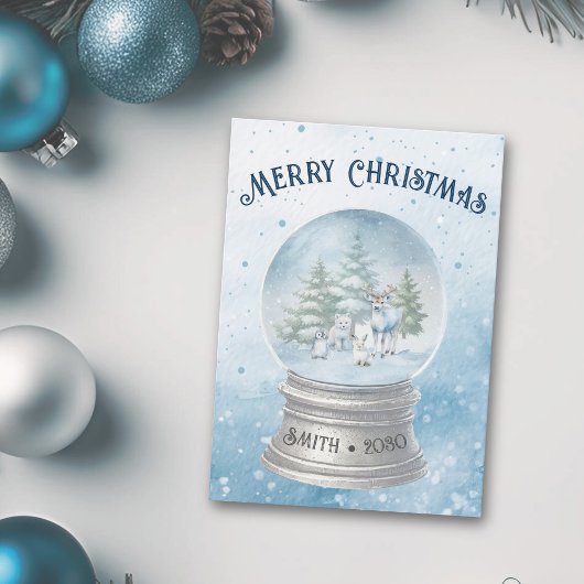 Woodland Animals Kerst Flat Vakantie Kaart