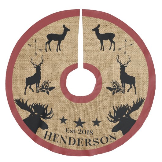 Woodland Animals Kerstboom Rok (Voorkant)