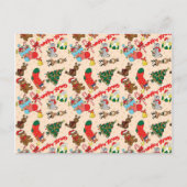 Woodland Animals Kerstmis Briefkaart (Voorkant)