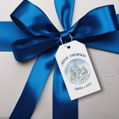 Woodland Animals Kerstmis Cadeaulabel