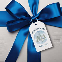 Woodland Animals Kerstmis Cadeaulabel