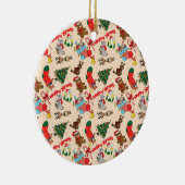 Woodland Animals Kerstmis Keramisch Ornament (Rechts)