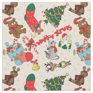 Woodland Animals Kerstmis Stof