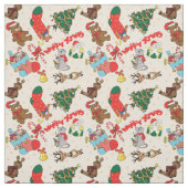 Woodland Animals Kerstmis Stof (Swatch)
