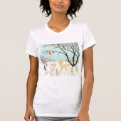 Woodland Animals Kerstmis T-Shirt (Voorkant)