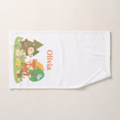 Woodland Animals Kinder Gepersonaliseerde badhandd Bad Handdoek (Handdoek)