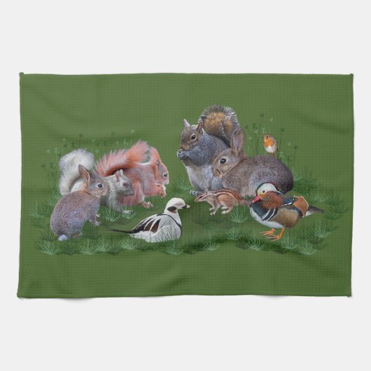 Woodland Animals Kitchen Towel Theedoek (Horizontaal)