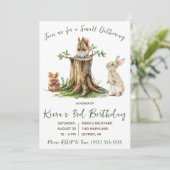 Woodland Animals, kleine bijeenkomst, verjaardagsf Kaart (Staand voorkant)