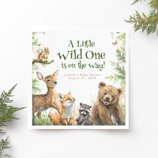 Woodland Animals kletsen Wild One Servet