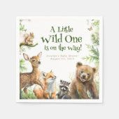 Woodland Animals kletsen Wild One Servet (Voorkant)