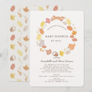 Woodland Animals Krans Baby shower per Mail Kaart