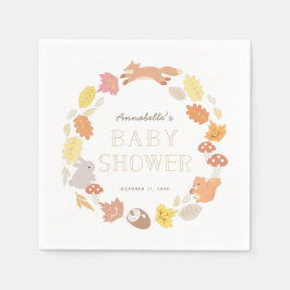 Woodland Animals Krans Herfst Baby shower Servet