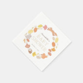 Woodland Animals Krans Herfst Baby shower Servet (Hoek)