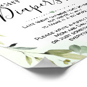 Woodland Animals Late Night Diapers Baby shower Poster (Hoek)