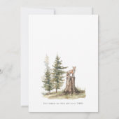 Woodland Animals "Let's Get Wild" Kinderen Verjaar Kaart (Achterkant)