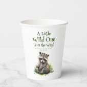 Woodland Animals Leuke Raccoon Baby shower Papieren Bekers (Achterkant)
