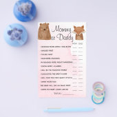 Woodland Animals Mammie- of Papa Shower-spelkaart Flyer (Enkel)