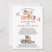 Woodland Animals Meisje Baby shower per Mail Kaart (Voorkant)