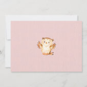 Woodland Animals Meisjes Baby shower Invitation Kaart (Achterkant)