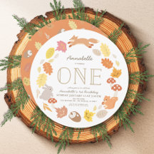 Woodland Animals met de eerste verjaardag