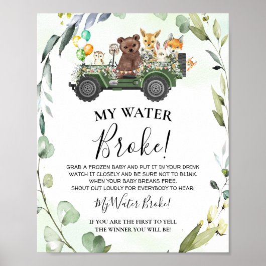 Woodland Animals Mijn Baby shower-spel Poster (Voorkant)