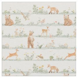 Woodland Animals minimal soft wild nature nursery Stof