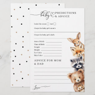 Woodland Animals Minimalistisch Baby shower spel