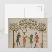 Woodland Animals Minstrel Group Briefkaart (Voorkant / Achterkant)