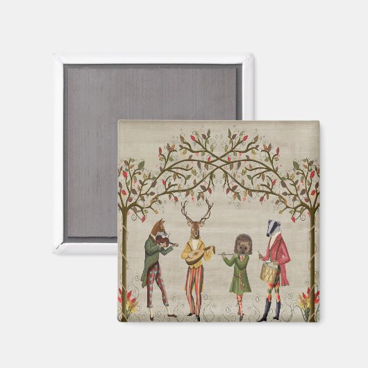 Woodland Animals Minstrel Group Magneet (Voorkant / Achterkant)