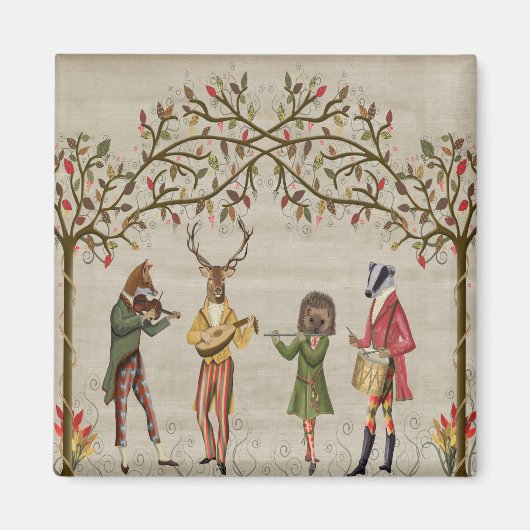 Woodland Animals Minstrel Group Magneet (Voorkant)