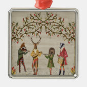Woodland Animals Minstrel Group Metalen Ornament (Voorkant)