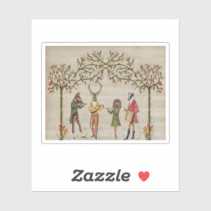 Woodland Animals Minstrel Group Sticker